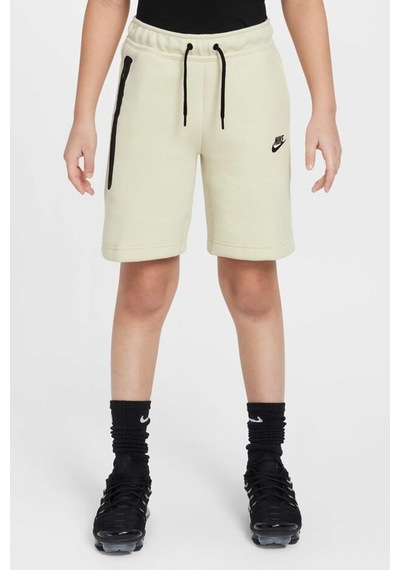 Nike Sportswear Tech Fleece Unisex Kid's Short Çocuk Fermuar Cepli Şort Krem