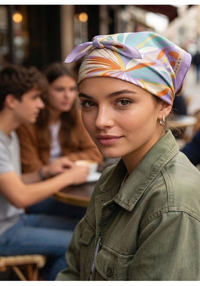 Sisley Flora Bandana/fular -2018-47 47 Lila