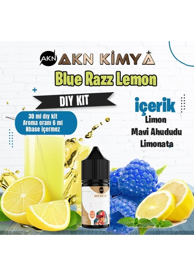 Blue Razz Lemonade Dıy Kit Limon Ahududu Gıda Aroması %20 Oranda Aroma İçerir Hazır Değildir 30 Ml