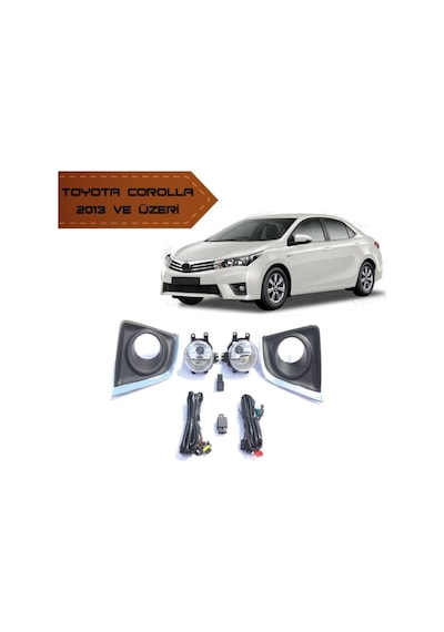 Toyota Corolla Uyumlu Sis Lambası Farı 2013 - 2014 - 2015 - 2016 Komple Set
