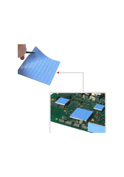 1.0Mm x 100 x 100Mm Chipset Soğutucu Termal Pad Ped 10 x 10Mm Kesilmiş