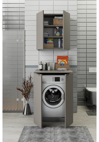 Biani Fix Arya Ve Loft Uyumlu Çamaşır Makinesi Dolabı Renk Latte Biani Fix Arya Ve Loft Uyumlu Çamaşır Makinesi Dolabı Renk Latte