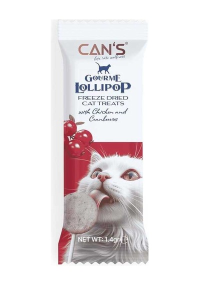 Cans Lollipop Chicken & Cramberries 15x1.4 Gr