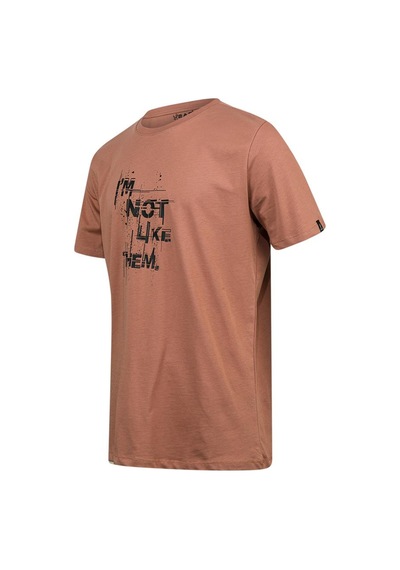 2as Alex Baskılı Erkek Sıfır Yaka T-shirt 035 Kahve