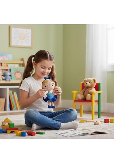 Prenses Bebek El İşi Oyuncak Çok Renkli