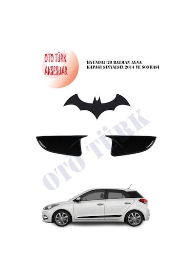 Hyundai İ20 2014-2020 Batman Yarasa Ayna Kapağı Sinyalsiz Plus Serisi Sportif Tasarım