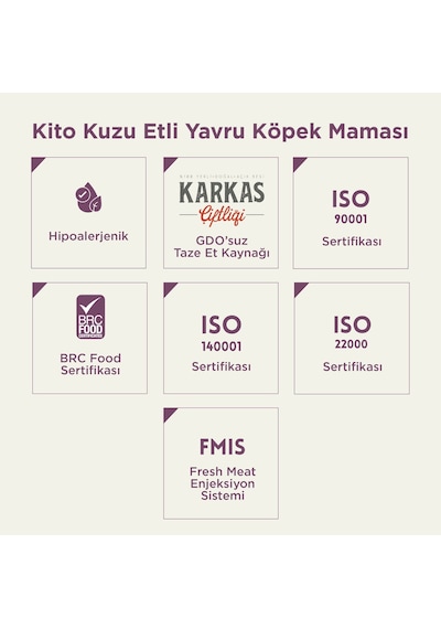 Kito Doğal Besi Kuzu Etli Yavru Köpek Maması 2.5 KG