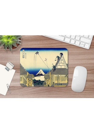 Hokusai Mitsui Shop In Suruga Street In Edo 17 X 21 Cm Mouse Pad Mousepad