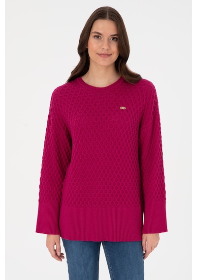 U.S. Polo Assn. U.s. Polo Assn. Kadın Fuşya Kazak /triko 50314698-vr023 Fusya