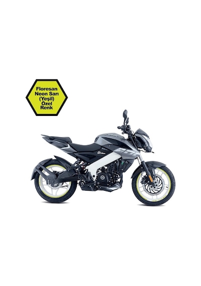Bajaj Pulsar Ns200 Neon Yeşil Dış Yazılı Jant Sticker Modeli