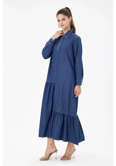 İnvee Kot Elbise Navy 7162