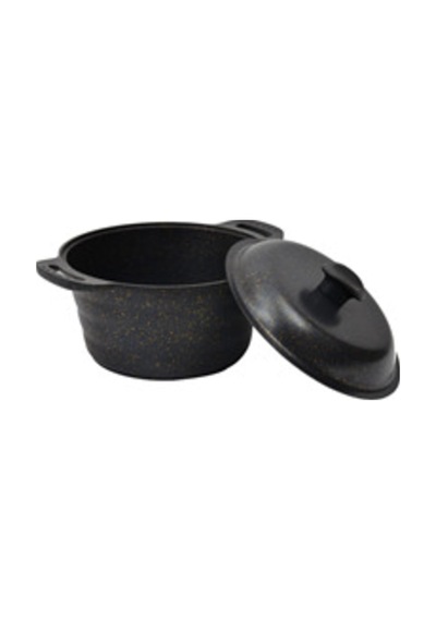 Campout Granit Döküm Kamp Tenceresi 24 Cm Siyah
