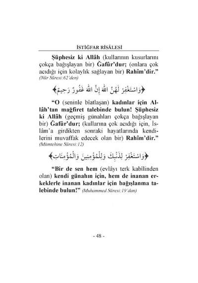 İstiğfar Risalesi | Lalegül Yayıncılık 9786054814237