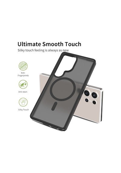 Nettech Samsung Galaxy S25 Plus Uyumlu Mat Renkli Magsafe Arka Koruma Kılıf - Yeşil Yeşil