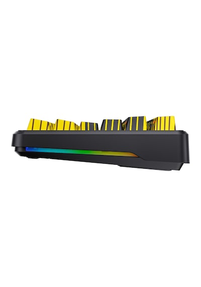 Aula F87 Pro Mekanik Rgb Tkl Matcha Latte Switch Kablosuz Makrolu Hot Swap Klavye Sarı
