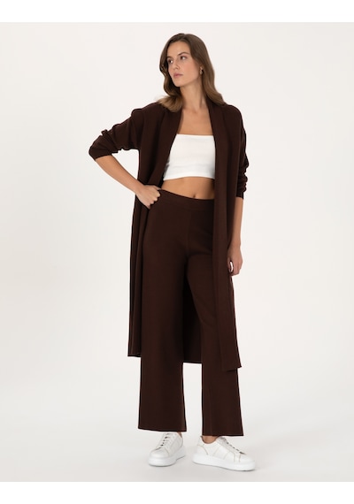 Pierre Cardin Kadın Kahverengi Pantolon Triko 50311588-vr029 Kahverengi