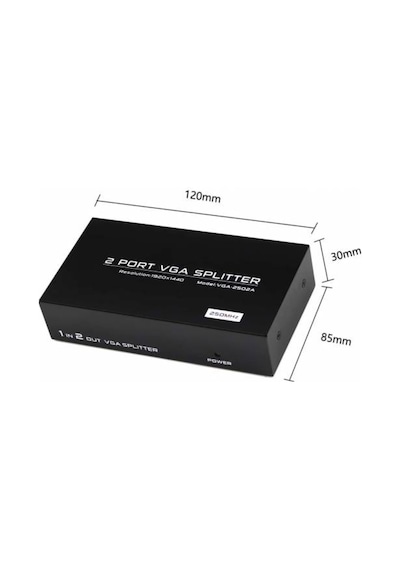 Aghbilgisayar Vga Çoklayıcı Vga Splitter 2 Port Vga Video Splitter 1 In 2 Out