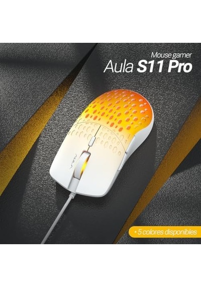 Aula S11 Pro 3600dpı Rgb Optik Gaming Mouse, Turuncu