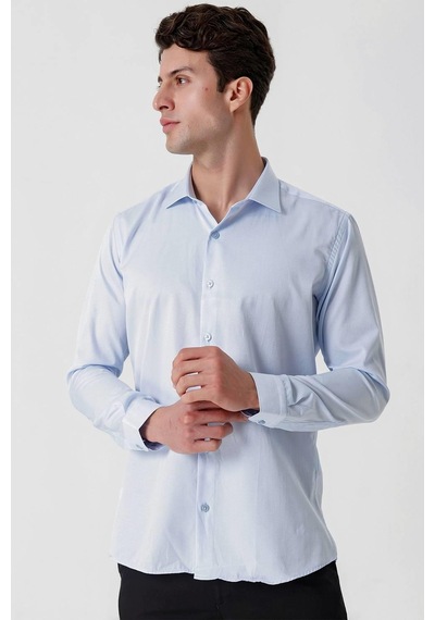 Efor Gk 677 Slim Fit Mavi Altro Gömlek Mavi