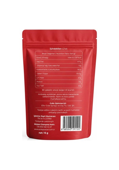 Çilek Kuru Meyve Cipsi - Dondurularak Kurutulmuş Freeze Dried Çıtır Çilek - 15g - 630496023 Diğer