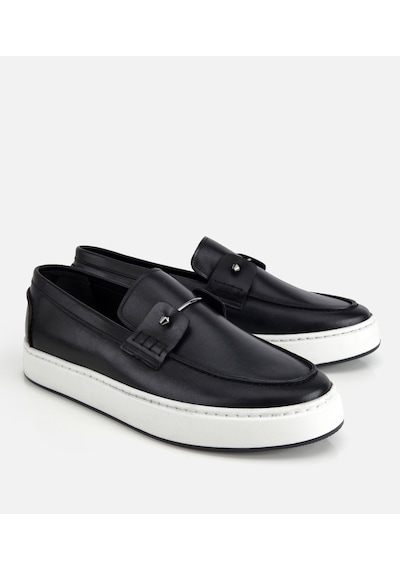 Hotiç Erkek Deri Siyah Metal Detaylı Günlük Loafer 02ayh320290a100 02ayh320290a100 Siyah