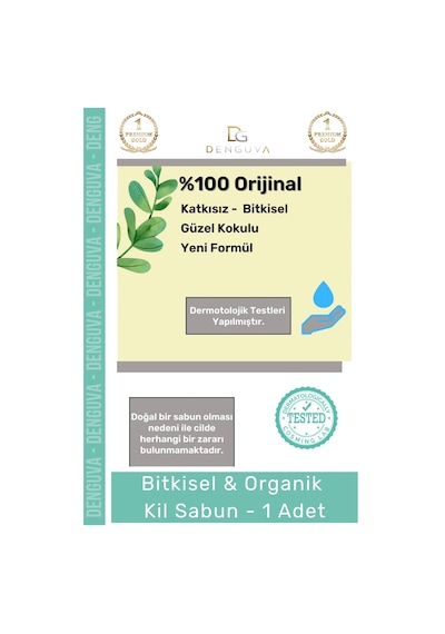 Özel Üretim %100 Doğal Güzel Kokulu El Yüz Saç Vücut Cilt Orijinal Kil Sabunu - 1 Adet