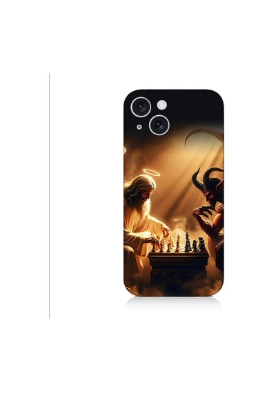 Apple Uyumlu iPhone 15 Ay Ve Cami Desenli Silikon Kılıf Silikon