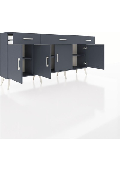 Arges Konsol 3 Raflı 3 Çekmeceli 4 Kapaklı 176x30x83 Antrasit-antrasit/antrasit Antrasit/antrasit Arges Konsol 3 Raflı 3 Çekmeceli 4 Kapaklı 176x30x83 Antrasit-antrasit/antrasit Antrasit/antrasit