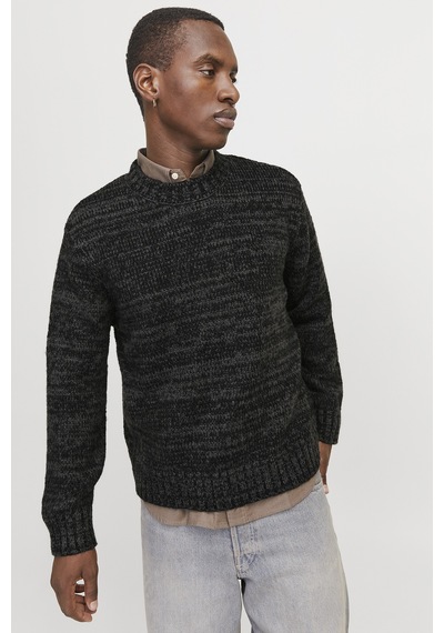 Jack & Jones Erkek Kazak 12277985 Siyah Siyah