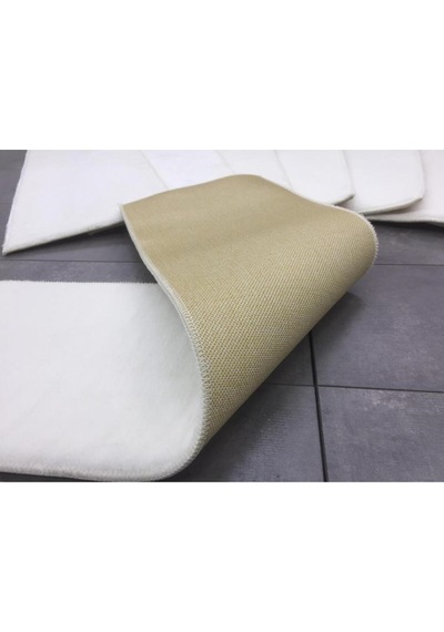 Comfort Krem Renk 5 Adet Merdiven Halısı Pufidik Peluş Kaymaz