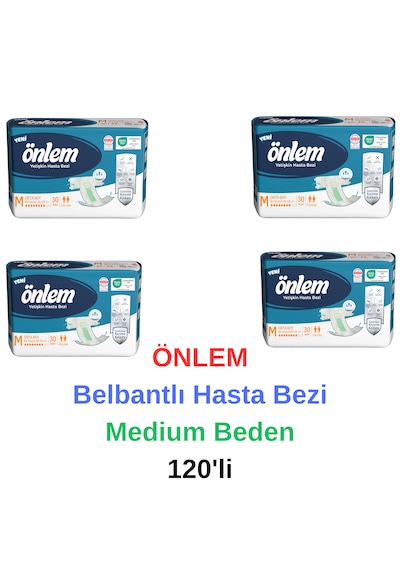 Önlem - Belbantlı Yaşlı Yetişkin Hasta Bezi Medium Beden 120'li M