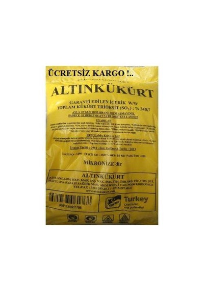 25 Kg Saf Toz Elementel Kükürt