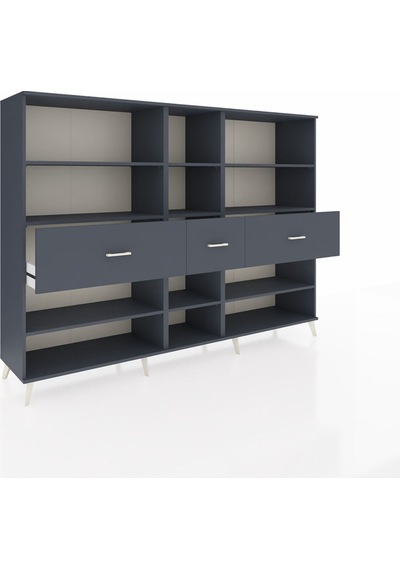 Hyperion Dolap 9 Raflı 3 Çekmeceli 220x44x163 Antrasit-antrasit Antrasit-antrasit Hyperion Dolap 9 Raflı 3 Çekmeceli 220x44x163 Antrasit-antrasit Antrasit-antrasit