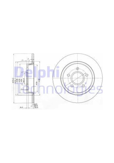 DELPHI BG3897C FREN DİSKİ ARKA (5D 280MM) FOCUS C MAX 03-