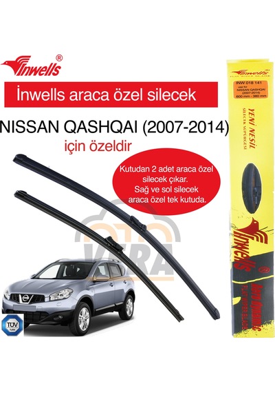 Nıssan Qashqaı 2007-2014 İnwells Araca Özel Silecek Takımı Inw0
