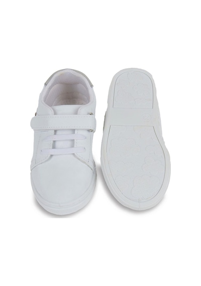 First Step S-1000 Yıldızlı Cırt Cırtlı Kız Bebek Günlük Spor Ayakkabı Beyaz - Gri