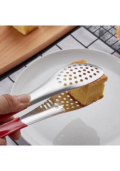 Paslanmaz Çelik Silikon Saplı Mutfak Maşası Yemek Maşası Barbekü Izgara Et Balık Maşası 1 Adet