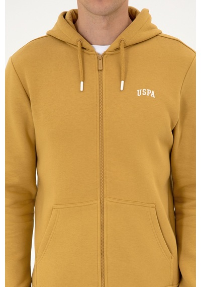 U.S. Polo Assn. Erkek Regular Fit Hardal Şardonlu Örme Hırka 50313755-VR151