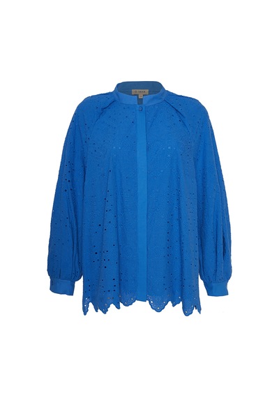 Aker 24ss02152112 Büyük Beden Bluz 24ss02152112 050 Saks Saks