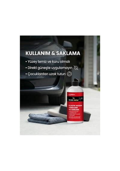 Araç Oto Plastik Aksam Temizleme Ve Yenileme Jeli 500ml Cobra