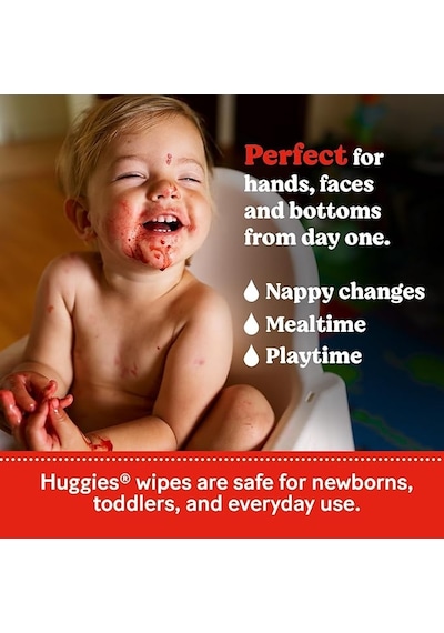 Huggies Baby Wipes 48s Natural Care Aloe Vera ve E Vitamini İçeren Islak Mendil Tekli