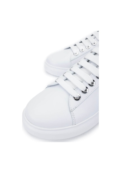 Mario Valentino Unisex Hakiki Deri Beyaz/siyah Sneakers & Spor Ayakkabı 1040 95b2310 Ayk Y25 Whıte/black Beyaz  - Siyah