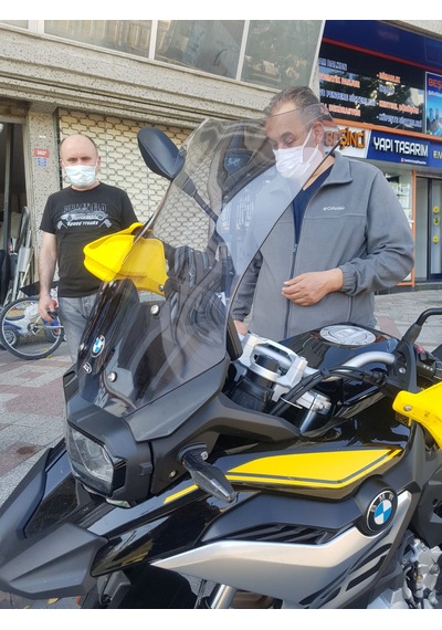 2018-24 Bmw F750 Gs Uzun Ön Cam Açık Füme Zeus 4Mm 52Cm F 750Gs