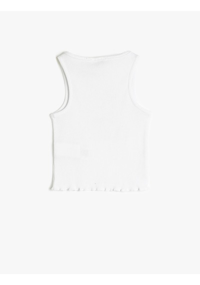 Koton Atlet Crop Kolsuz Ayıcık Baskılı Dar Kalıp Beyaz 3skg30010ak 3skg30010ak000 Beyaz