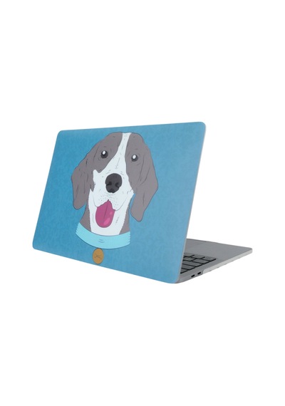 Apple MacBook Air 13 İnç Sert Kapak Kılıf Dog01 Desenli Darbe Koruma A1369 A1466 Uyumlu Açık Mavi