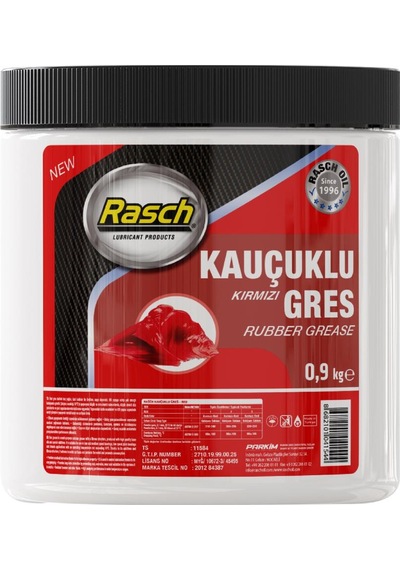 Rasch Kauçuklu Katı Gres Yağı Kırmızı 0.9 KG