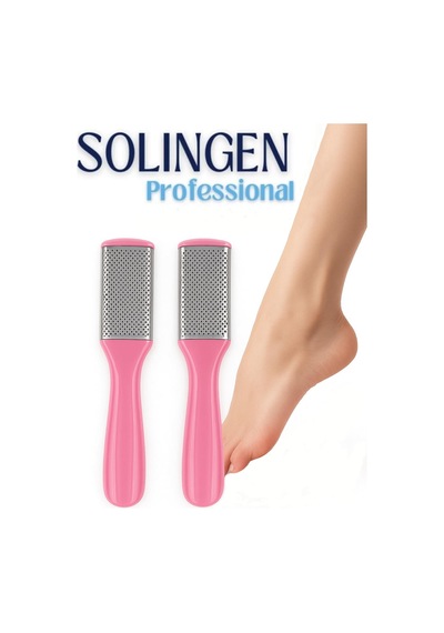 Solingen Ocean Profesyonel 2' Li Set Topuk Törpüsü Paslanmaz Çelik Pedikür Topuk Ve Ayak Törpüsü