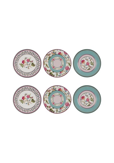 Florine Bone 20 Cm 6lı Tabak Seti Çok Renkli