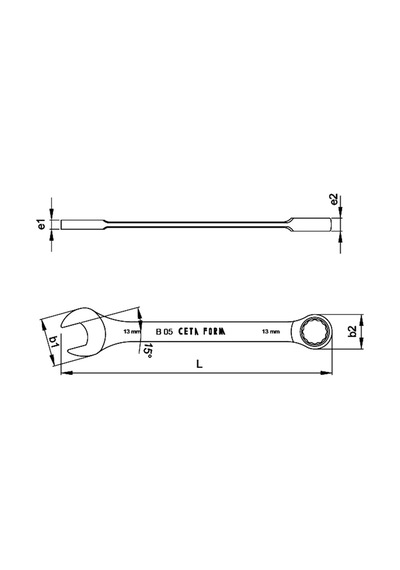Ceta Form Yıldız İki Ağız Anahtar 24 x 26 MM B14-2426