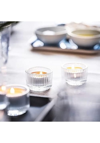 Şeffaf Camdan 5'li Zarif/istiflenebilir Tealight Tutucu 3,5 Cm 5'li Paket - Stockland Tarafından Satılır Altın